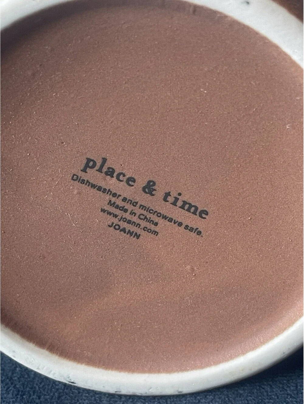 Place & Time Coffee Mug Yellow This Is My Happy Place Handle Large Speckled EUC